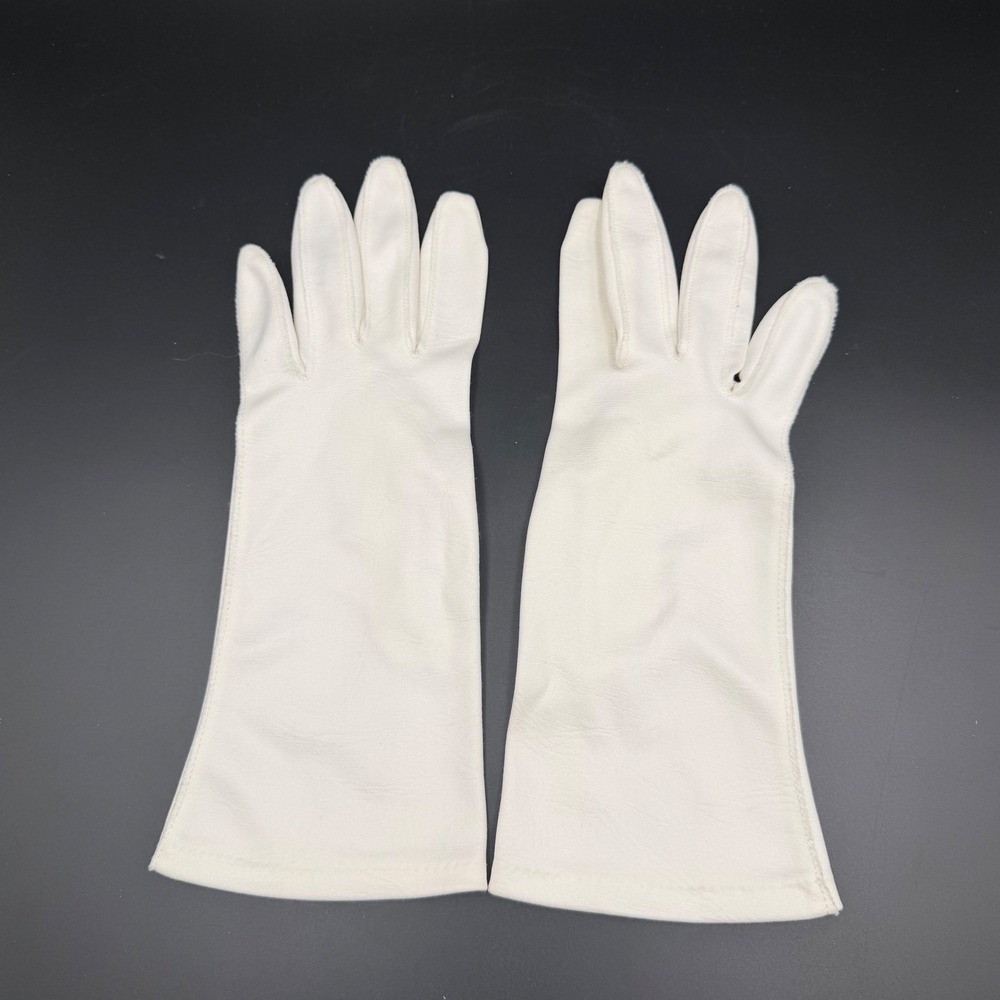Vintage Mid Length Formal Gloves Cream White Wedding Evening Opera 10 Inch